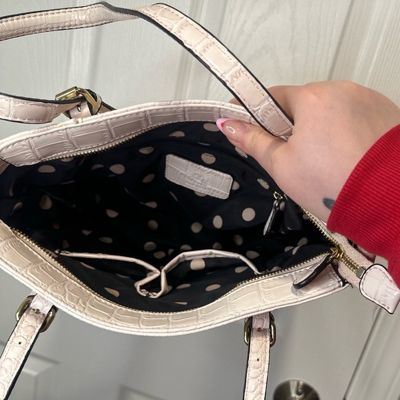 Anne Klein Crocodile-Embossed Tote Bag Light Pink - Picture 9 of 9